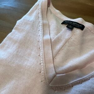 Banana Republic Light Pink V-Neck Sweater